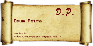 Daum Petra névjegykártya
